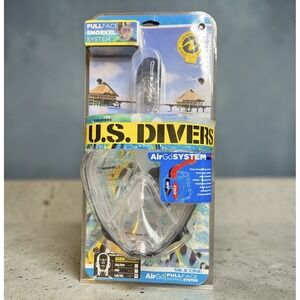 US Divers AirGo Fullface Snorkel Mask System, Size Large/XL Unopened New